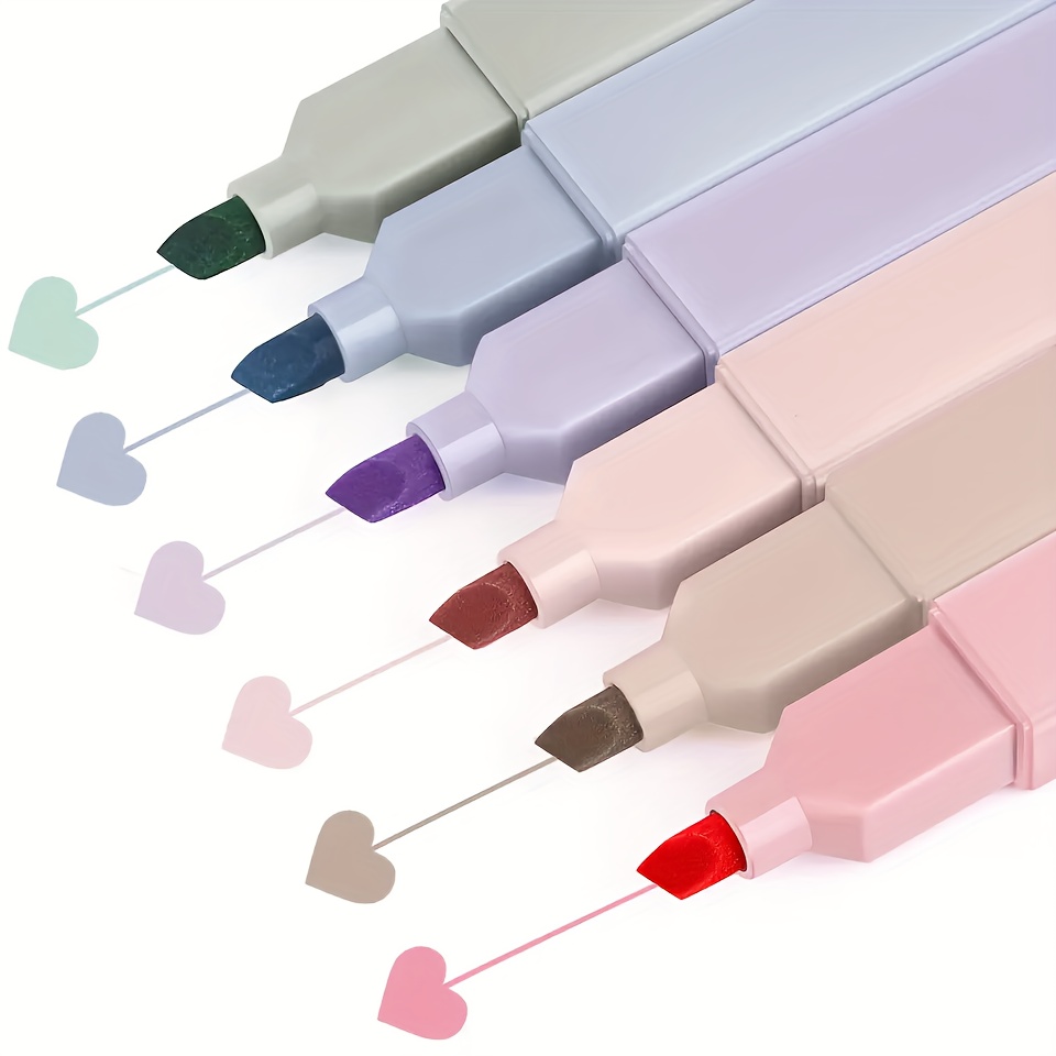 6 Marcadores Fluorescentes Color Macron Marcar Puntos Clave - Temu