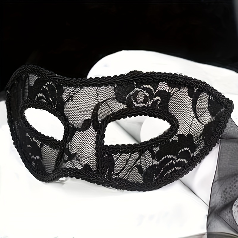 Black Lace Masquerade Mask With Black Feathers Masked Ball Women's Lace Mask  Wedding Masquerade Bridal Wedding Fall Festival Outfit 