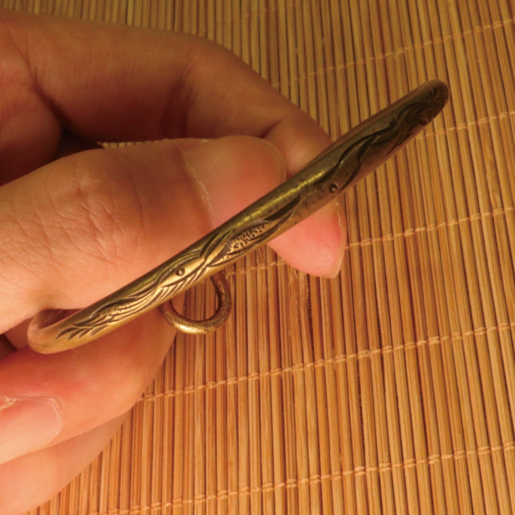 1pc Vintage Copper Adjustable Bracelet, Suitable For Daily And Formal Occasion, Valentine's Day Gift For Men And Women