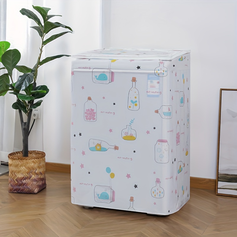  Washing Machine Cover,Front Load Machine Cover,With Zipper  Design for Easy Use,Waterproof Dust-proof Moderately  Sunscreen(W29D28H40in,Colorful Leaves) : Appliances