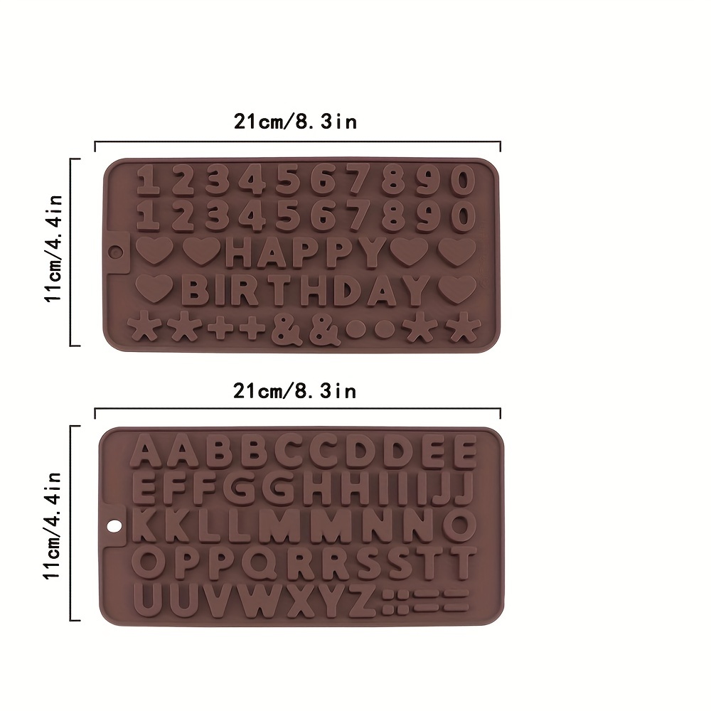 Non stick Silicone Letter And Number Chocolate Molds For - Temu