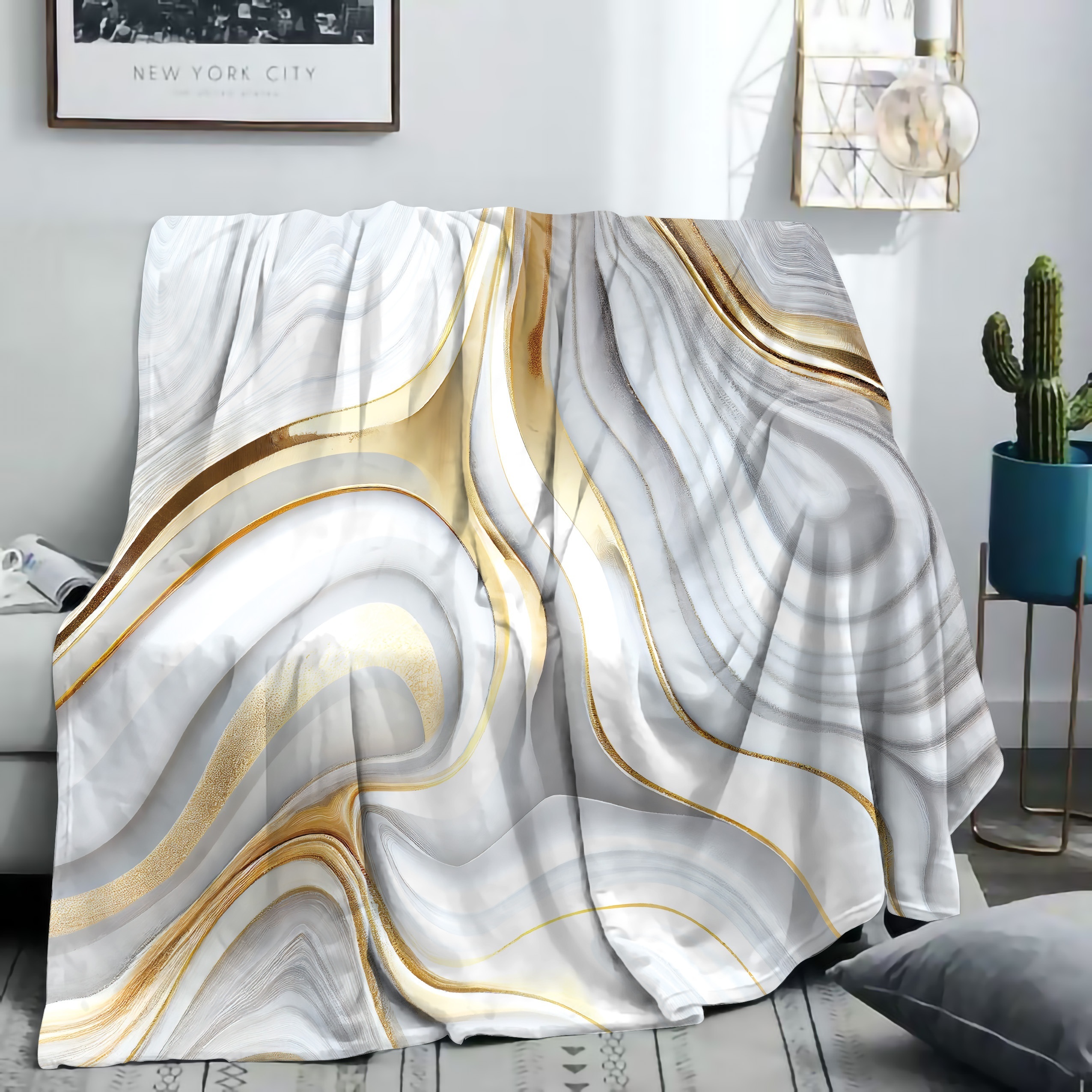 Solid Color Blanket Flannel Fleece Blanket Sofa Bed Office - Temu
