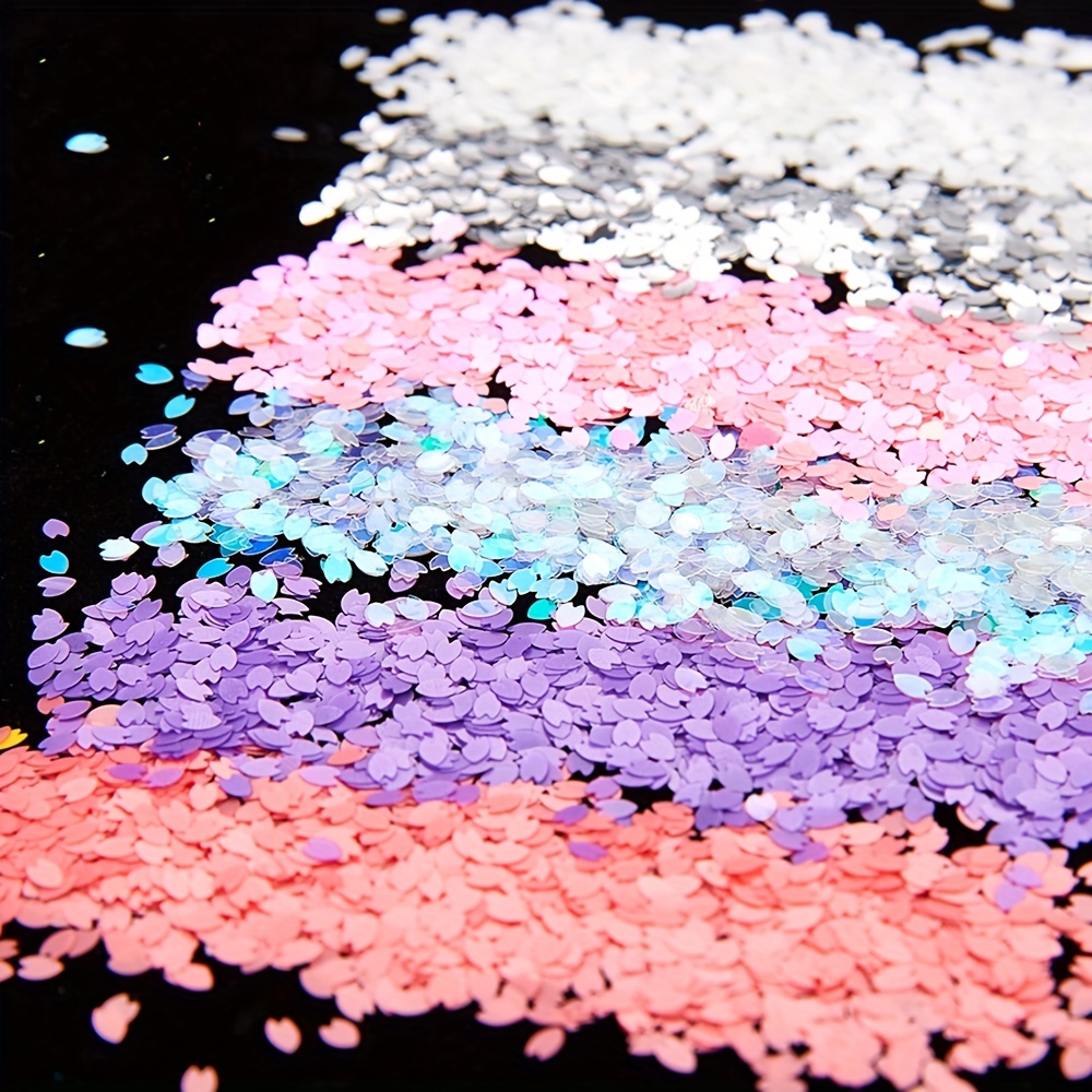 Diy White Snow Glitter Sequins Powder Sequins Hemp - Temu