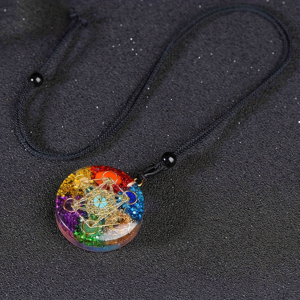 1pc Orgonite Pendant 7 Chakra Necklace For Women Men, Chakra Energy Balance  Converter Yoga Healing Reiki Crystal Jewelry Amulet