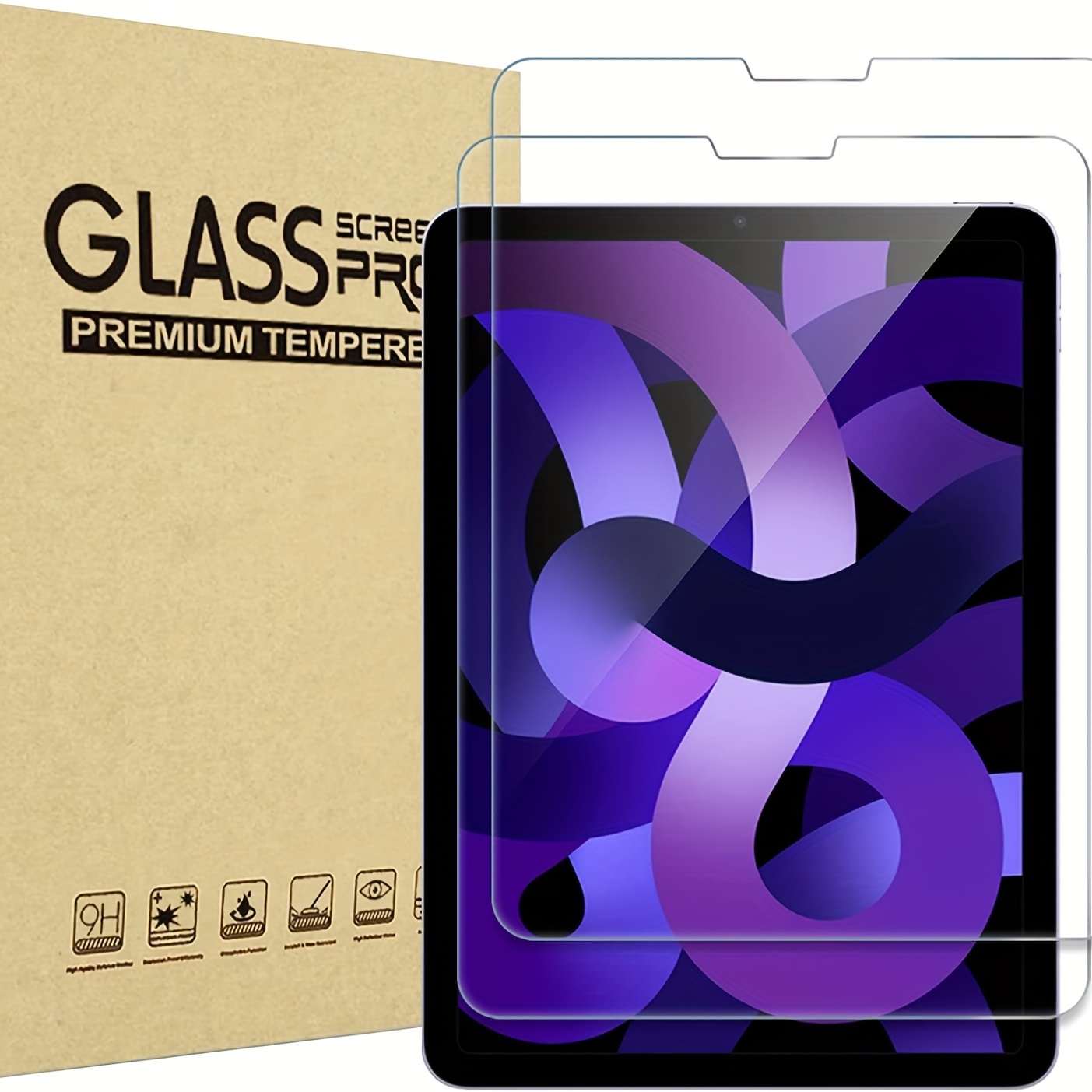 

[2 Packs Screen Protector Compatible With Ipad Air 5th 4th Generation (air 5/4, 10.9 Inch, 2022/2020), Ipad Pro 11 Inch All Models Tablet - Tempered Glass