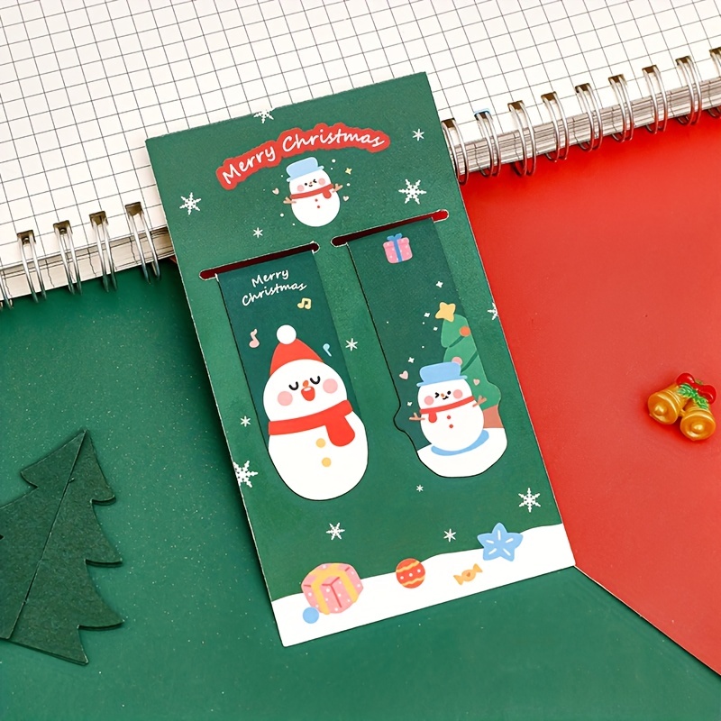 Christmas Magnetic Bookmarks Student School Book Holders - Temu