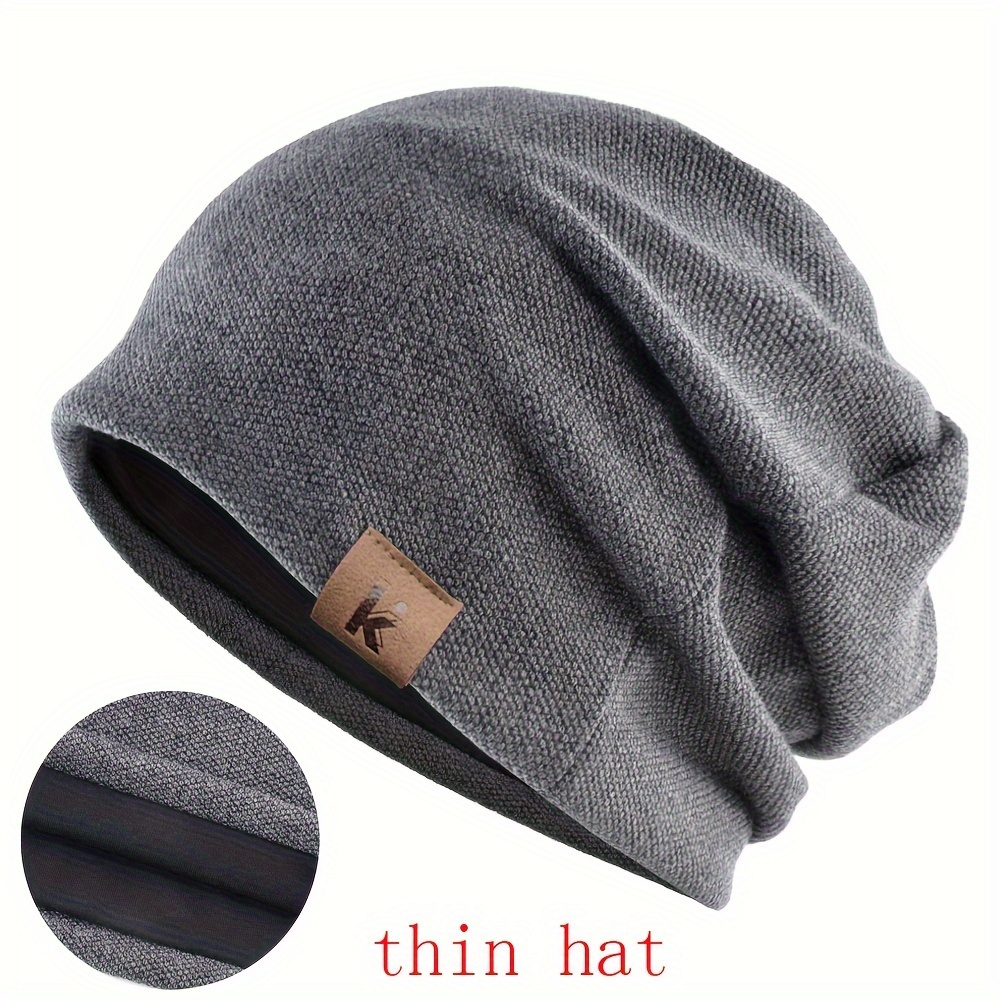 Image of Men' & Women' Windproof Warm Knit Beanie - Winter Outdoor Casual Hat Suitable For,, Weather - Fit For Round Heads, & Comfortable For Daily Wear & Outdoor Activities