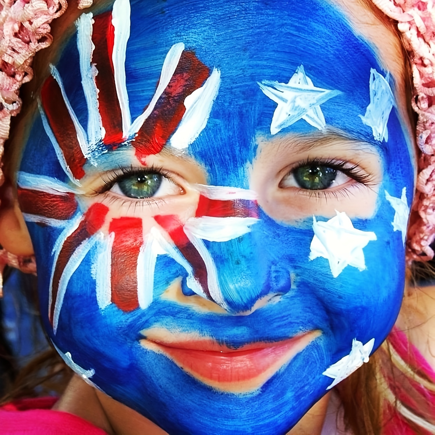 Red White Blue Face Body Paint Usa American Flag 3 Colors - Temu United  Arab Emirates