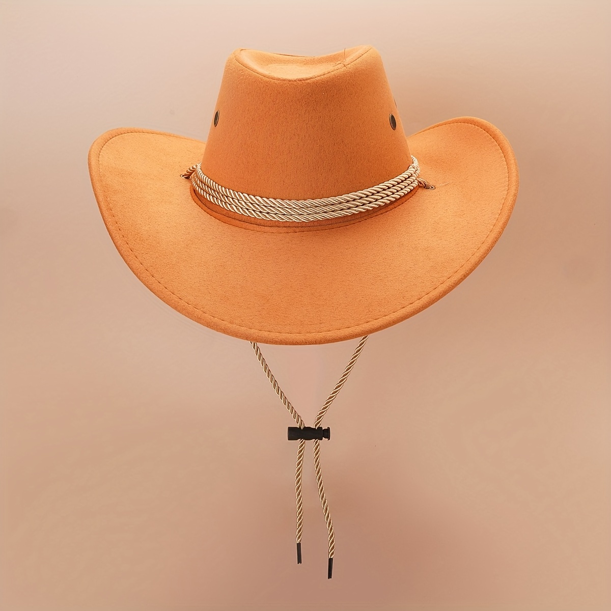 1pc Vintage Western Cowboy Hat - Wide Brim Sun Protection Hat For