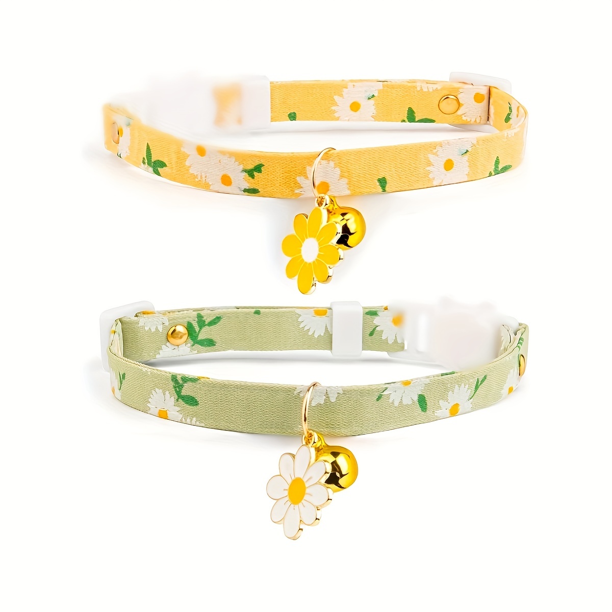  2 Pack cat Collar Halloween,Breakaway Small Dog Collars with  Bell and Flower Charm : Pet Supplies
