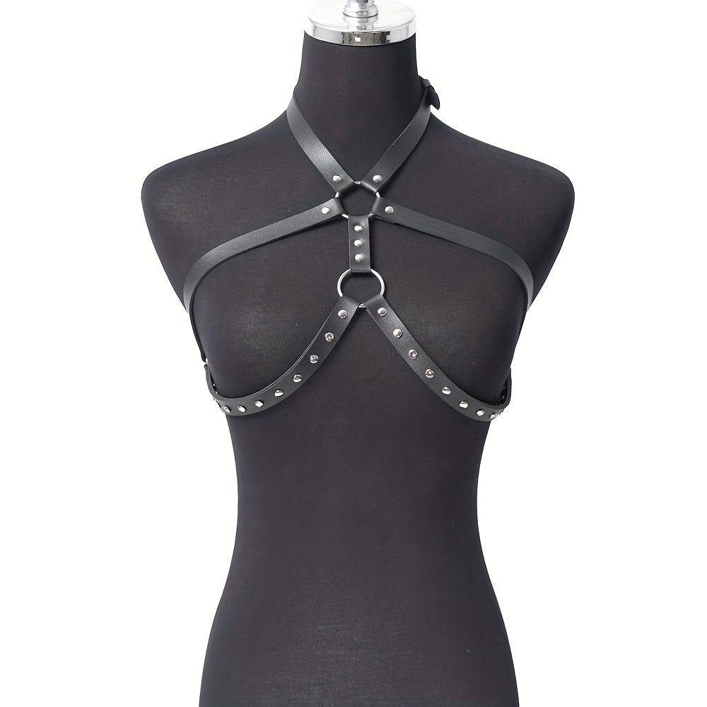 Leather Chest Bondage Bra