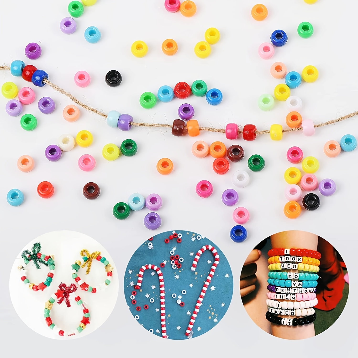 Silicone Beads Kit, Various Colored Large Batch Beads For Diy