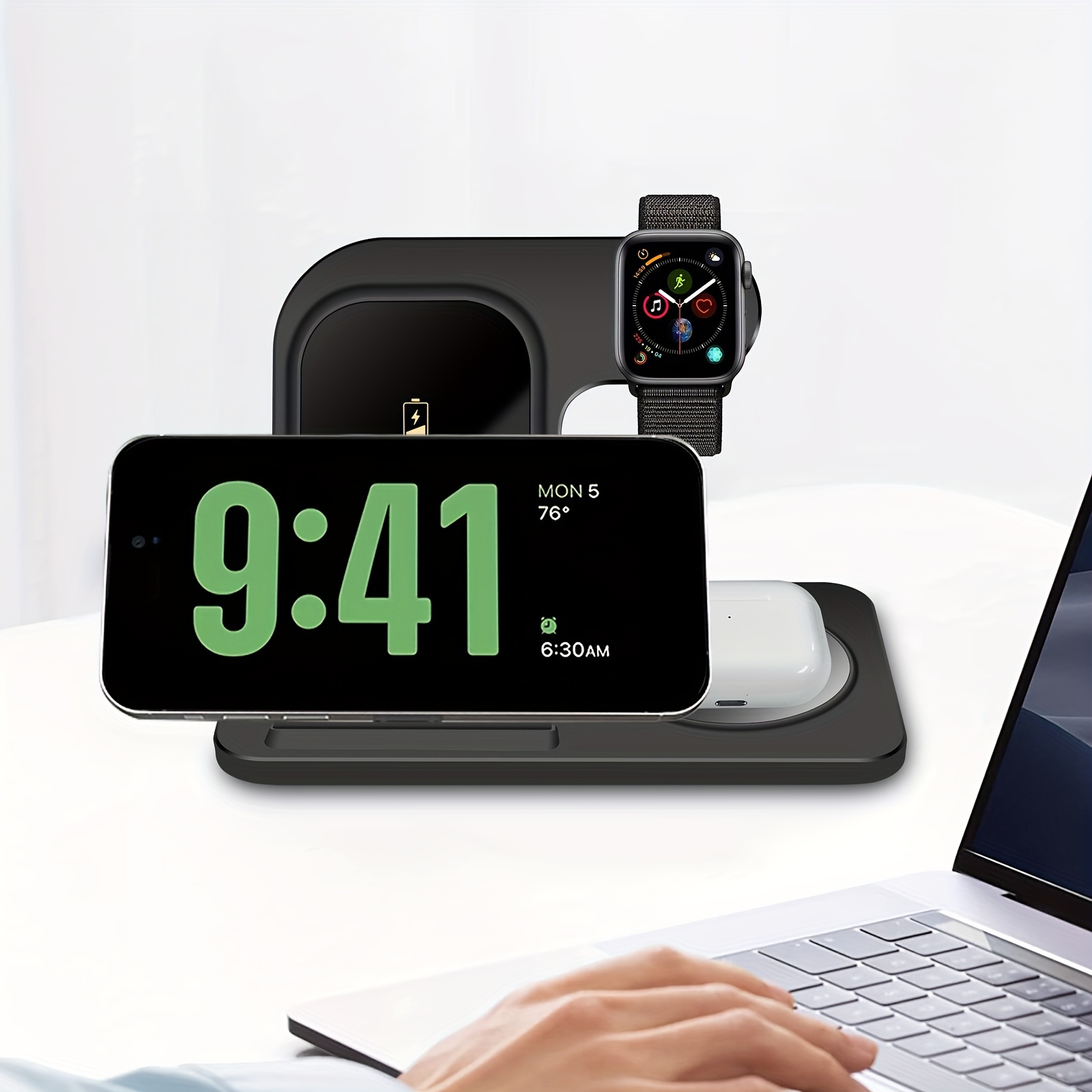 Cargador inalámbrico Estación de Carga 3 en 1 para Apple Watch Air