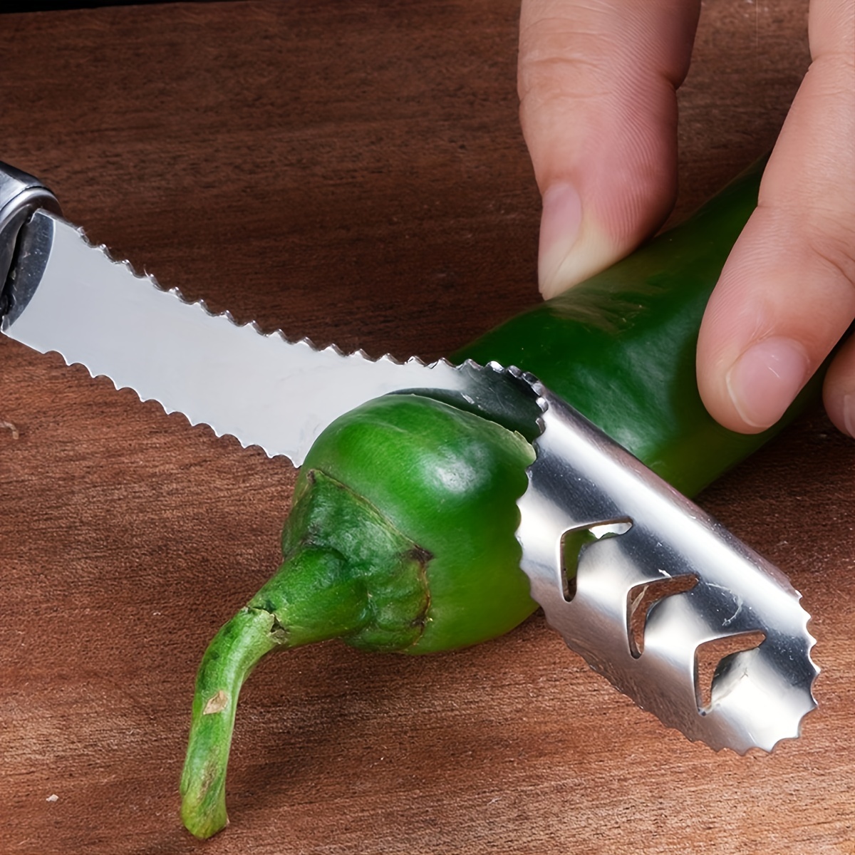 Pepper Chili Bell Jalapeno Corer Seed Remover Green Pepper Chilli Cutter  Corer Slicer Fruit Peeler Kitchen Utensil - Temu