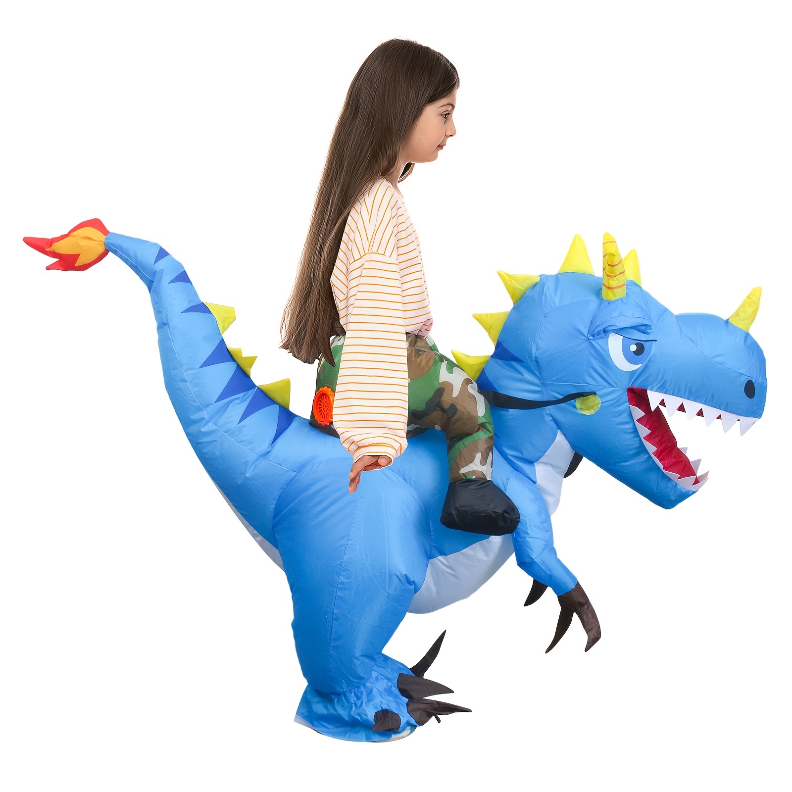 costume dinosaure, déguisement dinosaure enfant, costume gonflable pour  halloween cosplay fête noël : : Jeux et Jouets