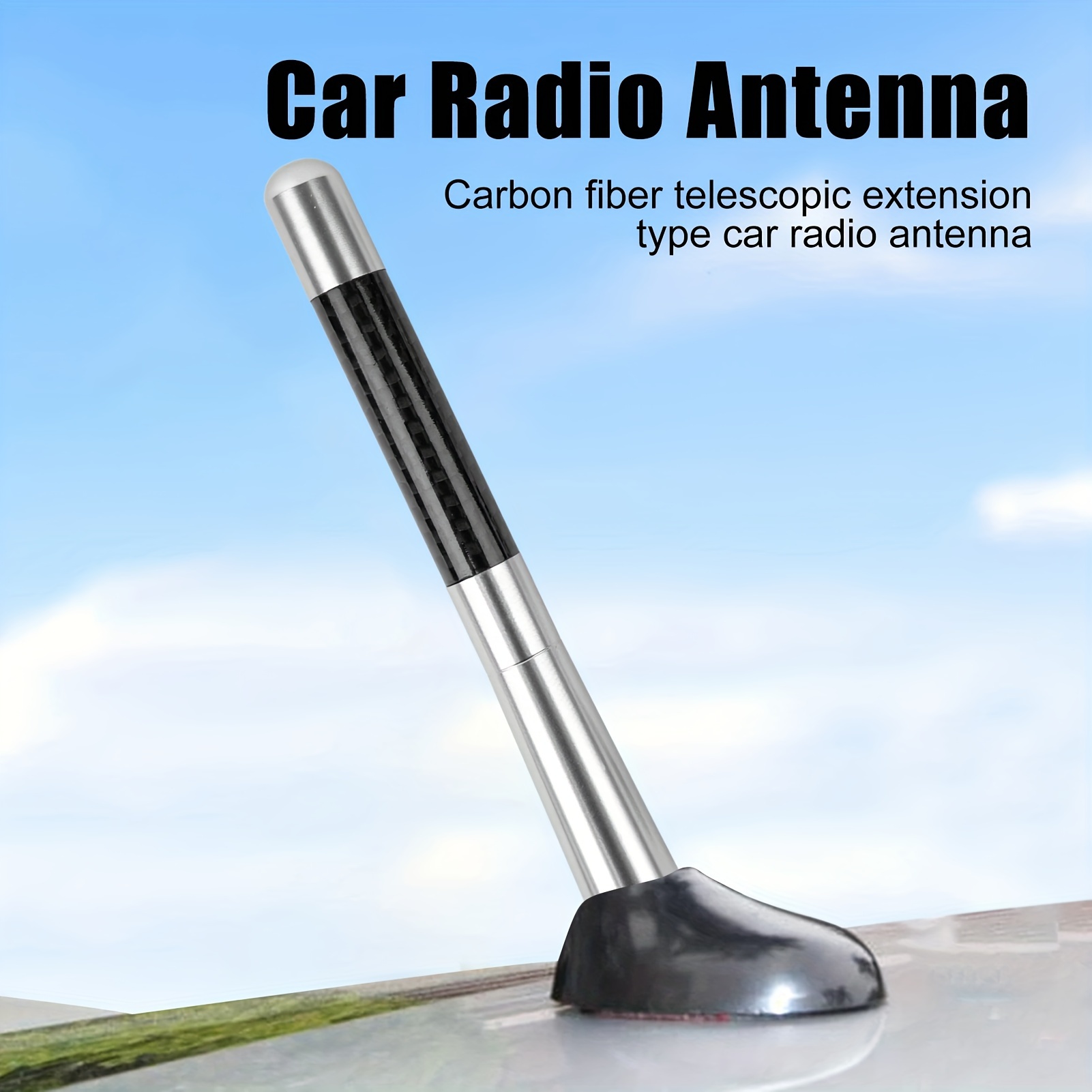 4.7 Universal Auto Aluminum Alloy Carbon Fiber FM AM Radio Car Aerial  Antenna