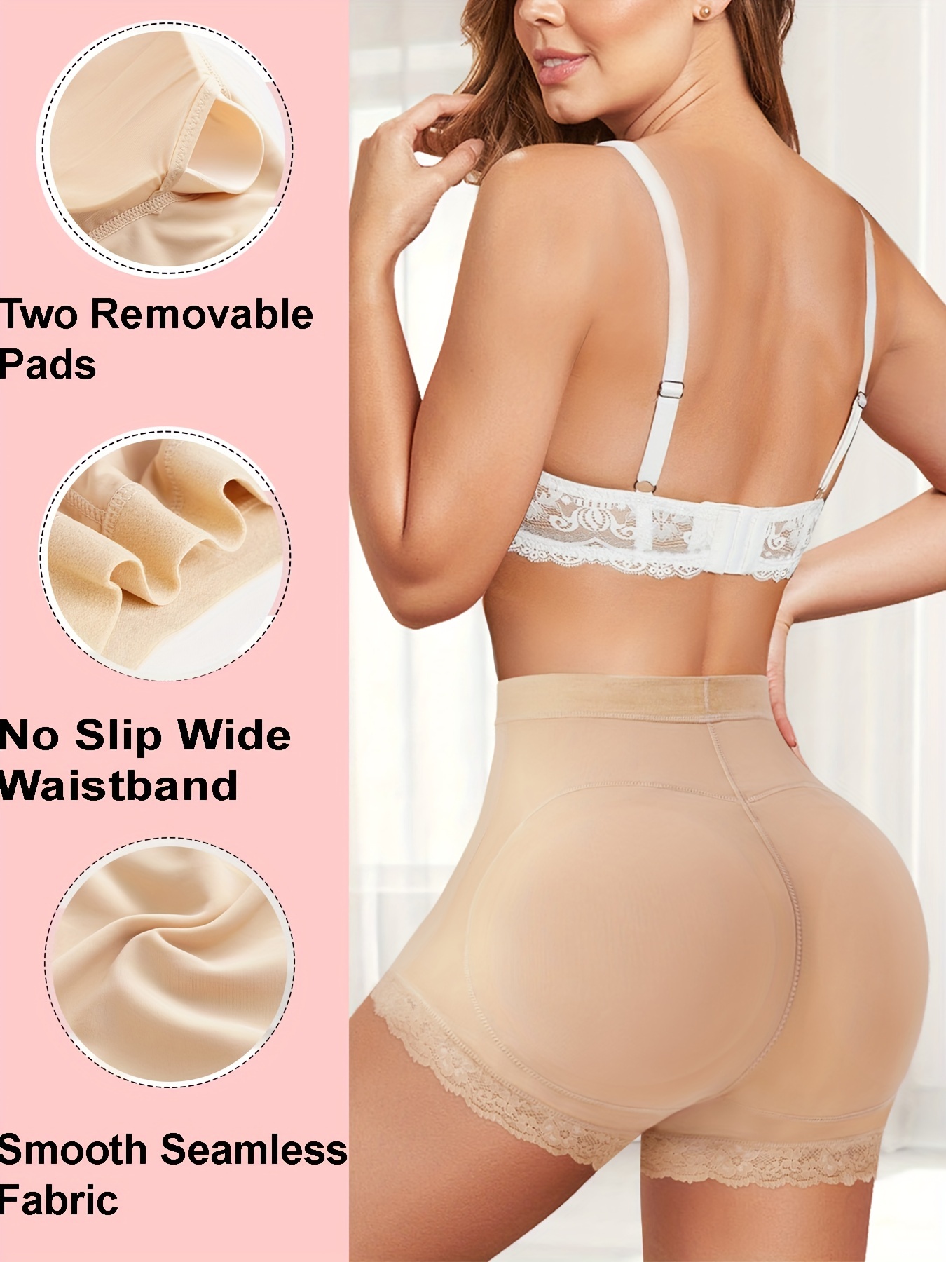 Lace Trim Shaping Shorts Comfy Tummy Control Butt Lifting - Temu