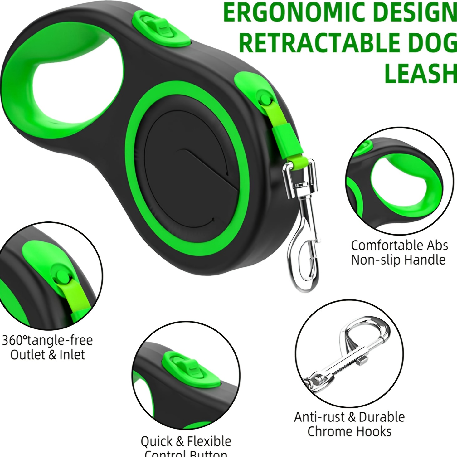 Bite proof clearance retractable dog leash