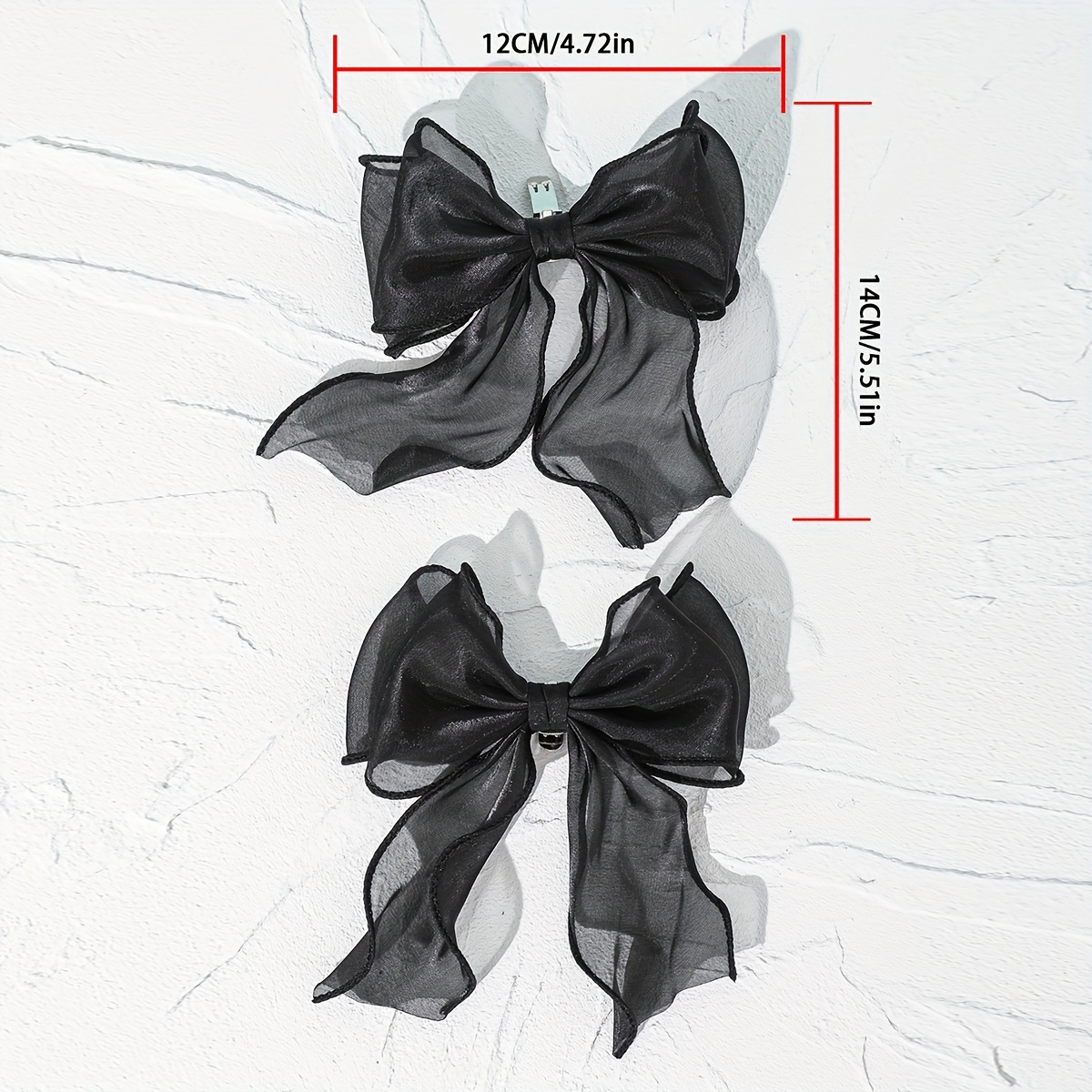 2pcs Women's Shoe Additions Mesh Bow Style Shoe Jewelry Removable Temperament Banquet Flat Shoes High Heels Additions Multi-use Shoe Flowers