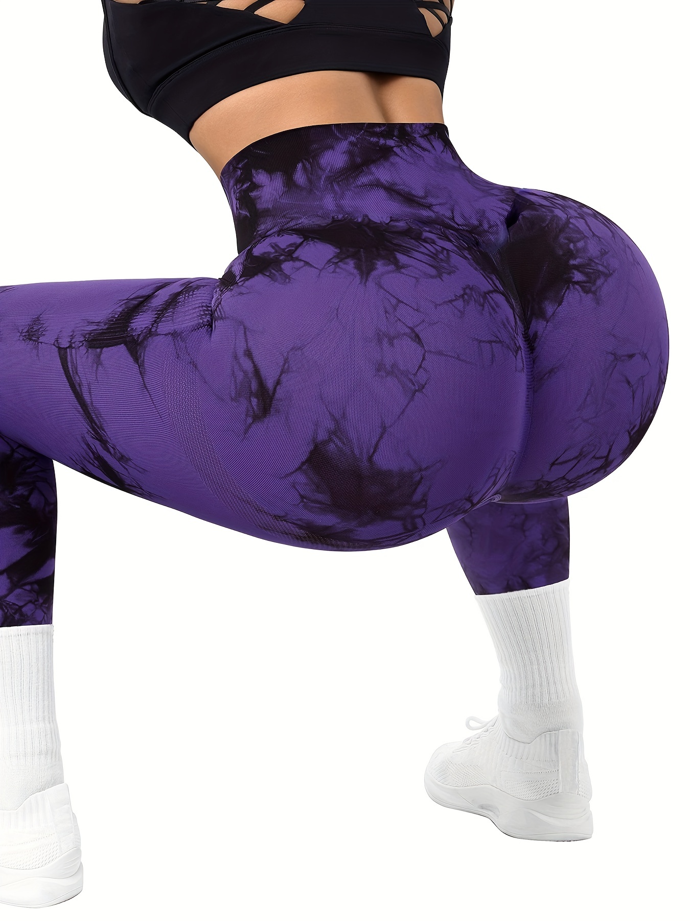 Lismina Scrunch Butt Purple Leggings - S / Purple