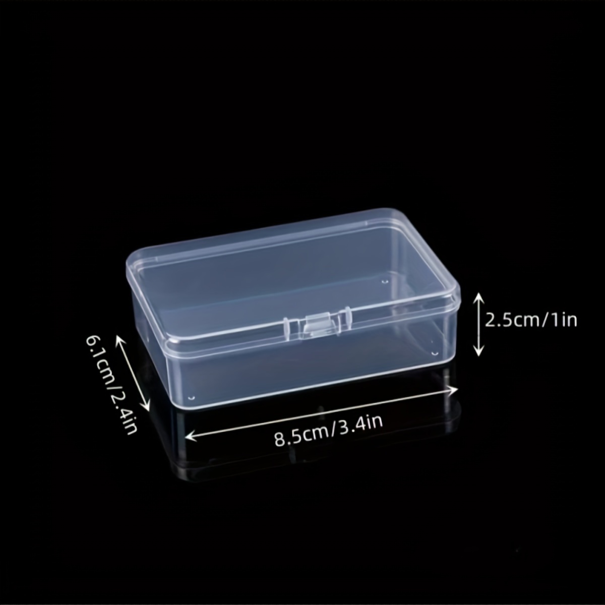 5x Small Transparent Plastic Storage Box Clear Square Jewelry Craft Display  Case