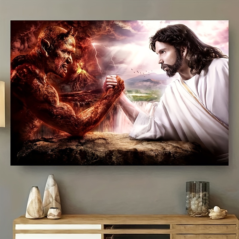 1pc Arte Pared Mano Dios Pintura Jesús Jesús Dame Mano Arte - Temu