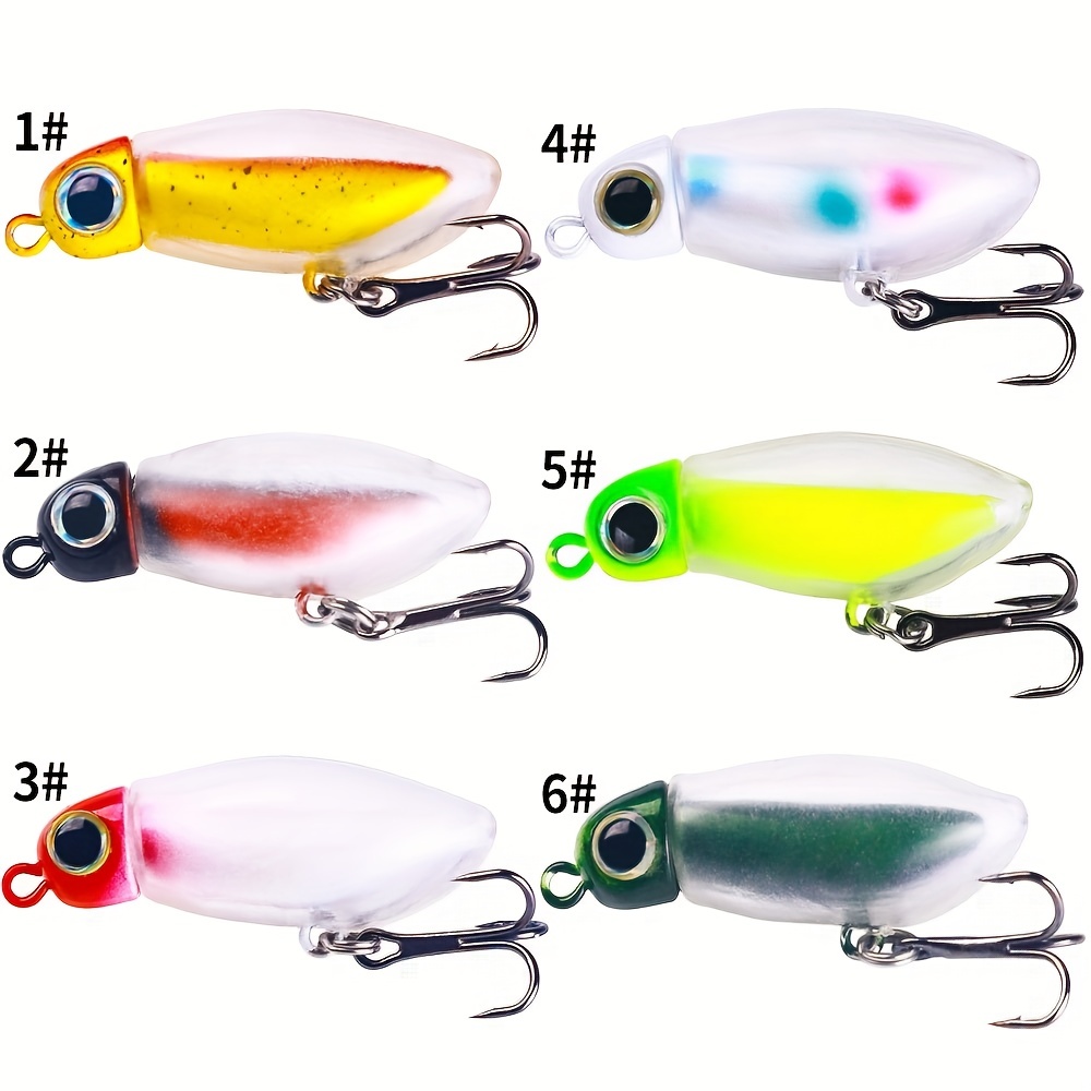 4pcs Topwater Hard Cicada Bait 1.57inch/6g Artificial Baits Snakehead  Fishing Lures, Fishing Tackle