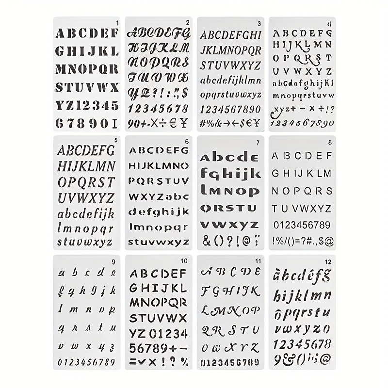  Mosaiz 40 plantillas de alfabeto reutilizables extra