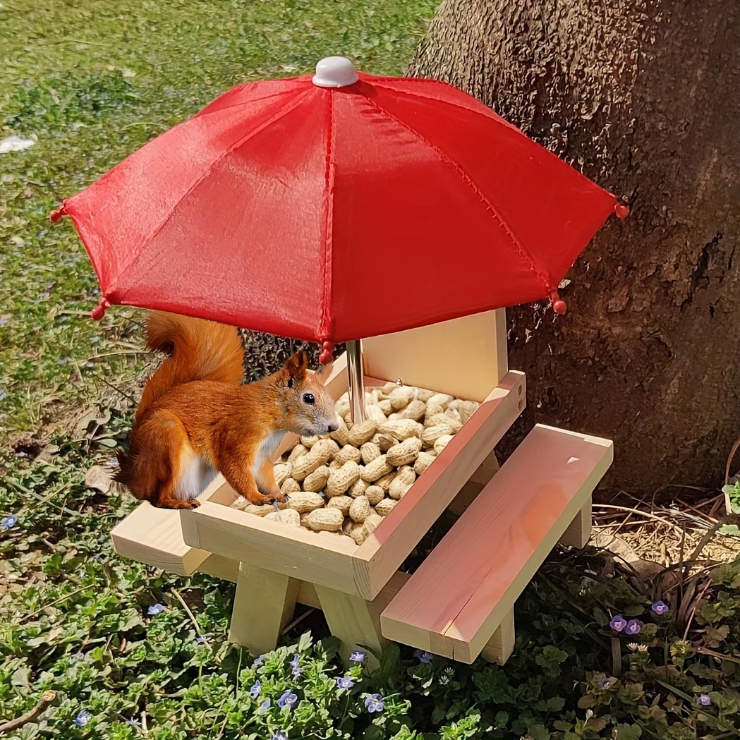 Table d'alimentation pour écureuil Animal en bois Mangeoire pour épi de  maïs Mangeoire pour écureuil d'extérieur 