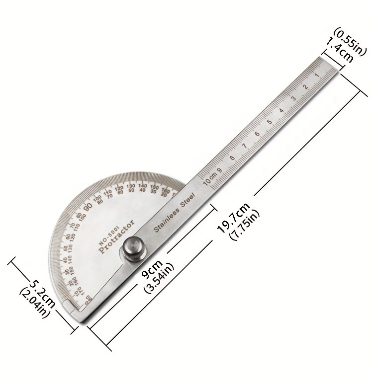 Stainless Steel Protractor Angle Ruler Angle Ruler 180 - Temu