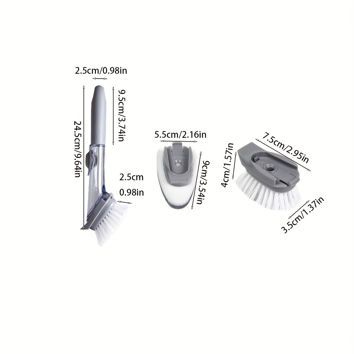 Multifunctional Hydraulic Cleaning Brushes, Soap Dispensing Dish