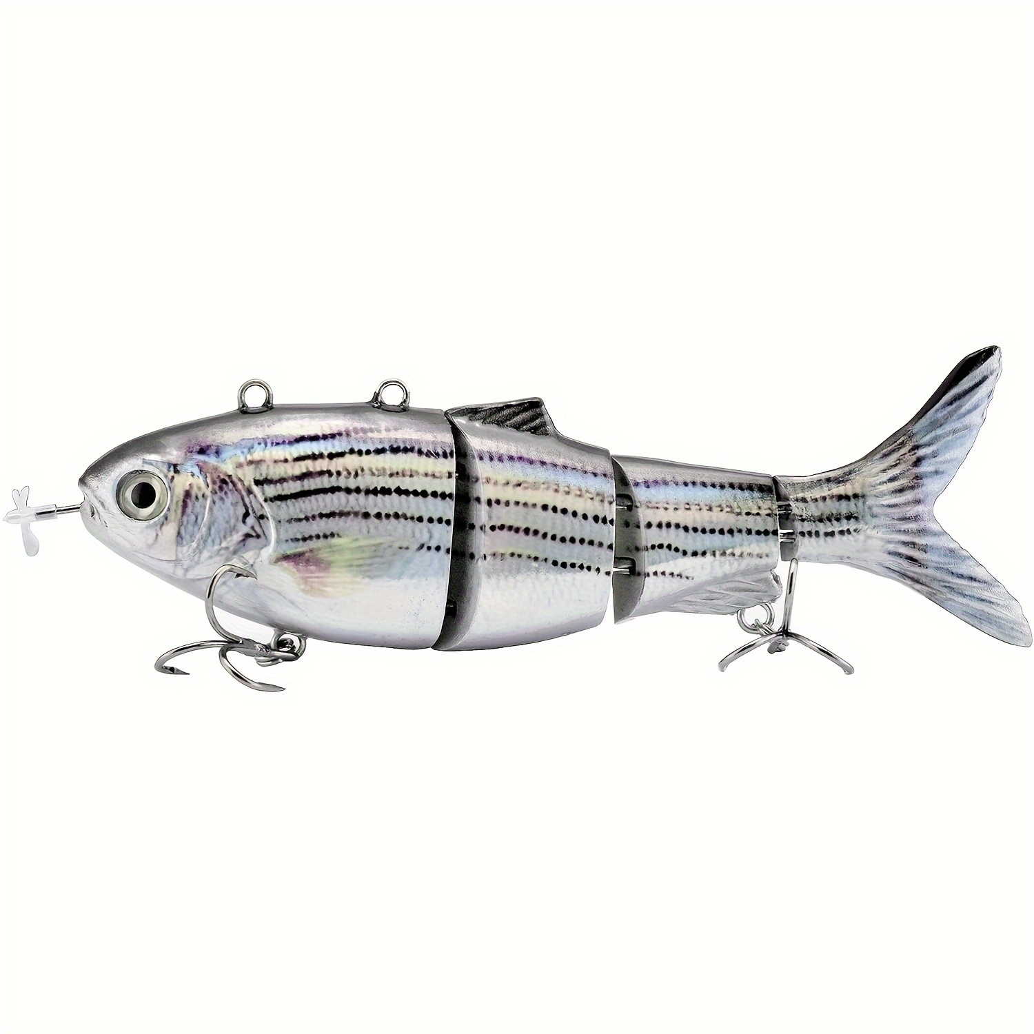 5.12inch/13cm Robotic Fishing Lures Multi Jointed 4 Segments Electric Lure  USB Rechargeable light Bait Isca Eletrica Pesca