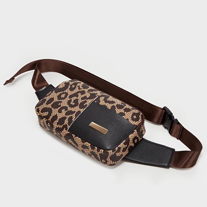 Leopard Pattern Chest Bag, Zipper Fanny Pack, Waist Bag Phone Bag For  Outdoor Sports - Temu