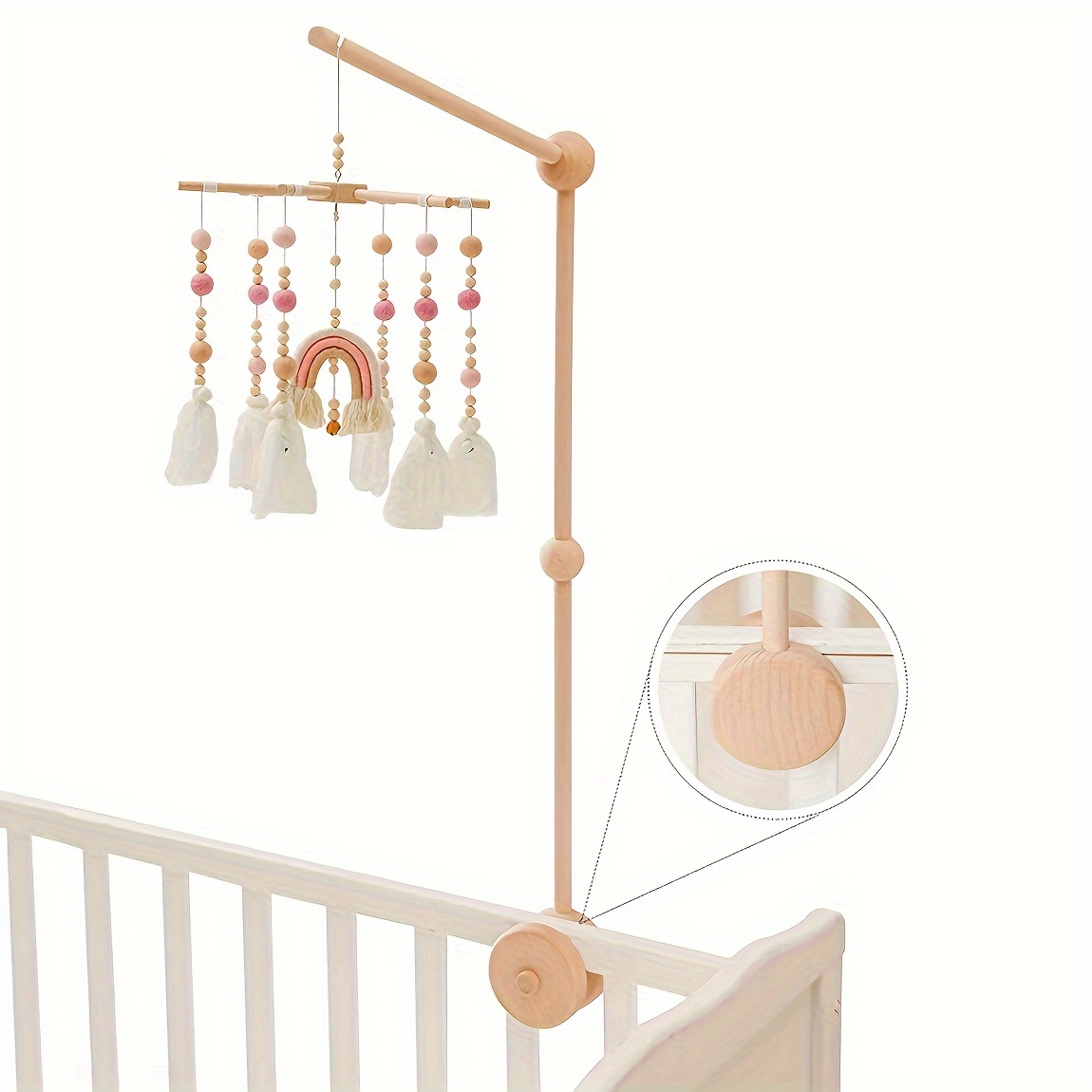  Baby Crib Mobile Arm - HBM 30 Inch Wooden Mobile Arm