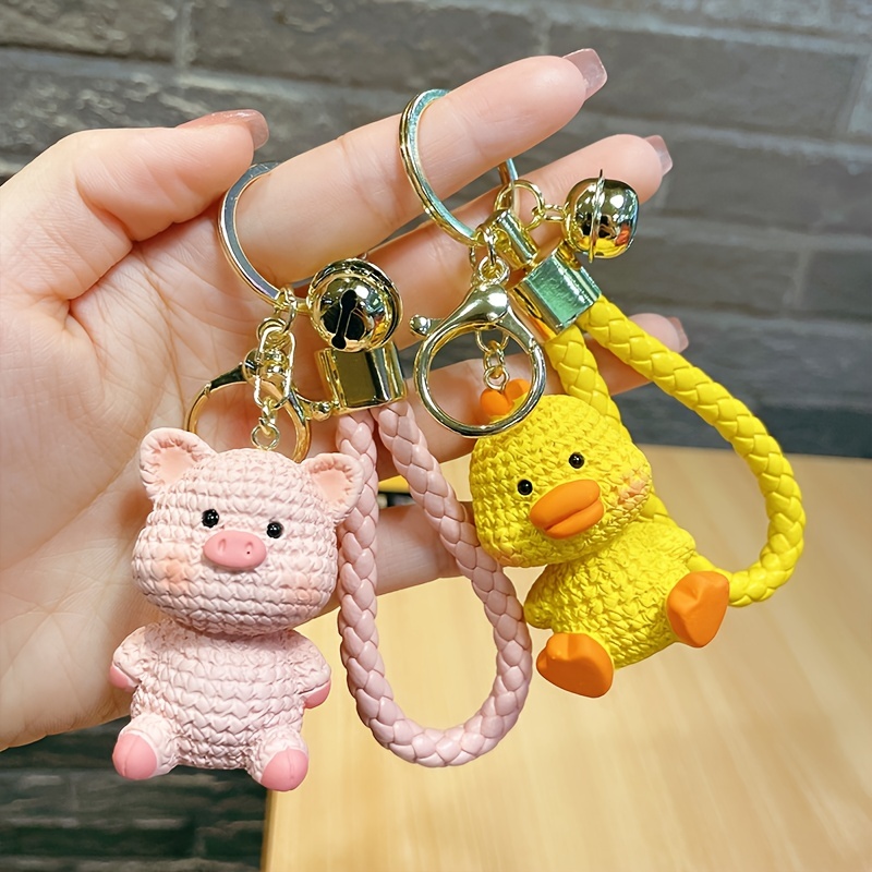 Men's Cartoon Resin Wool Bear Keychain, Cute Exquisite Fashion Couple Key  Chain Bag Pendant For Men - Temu