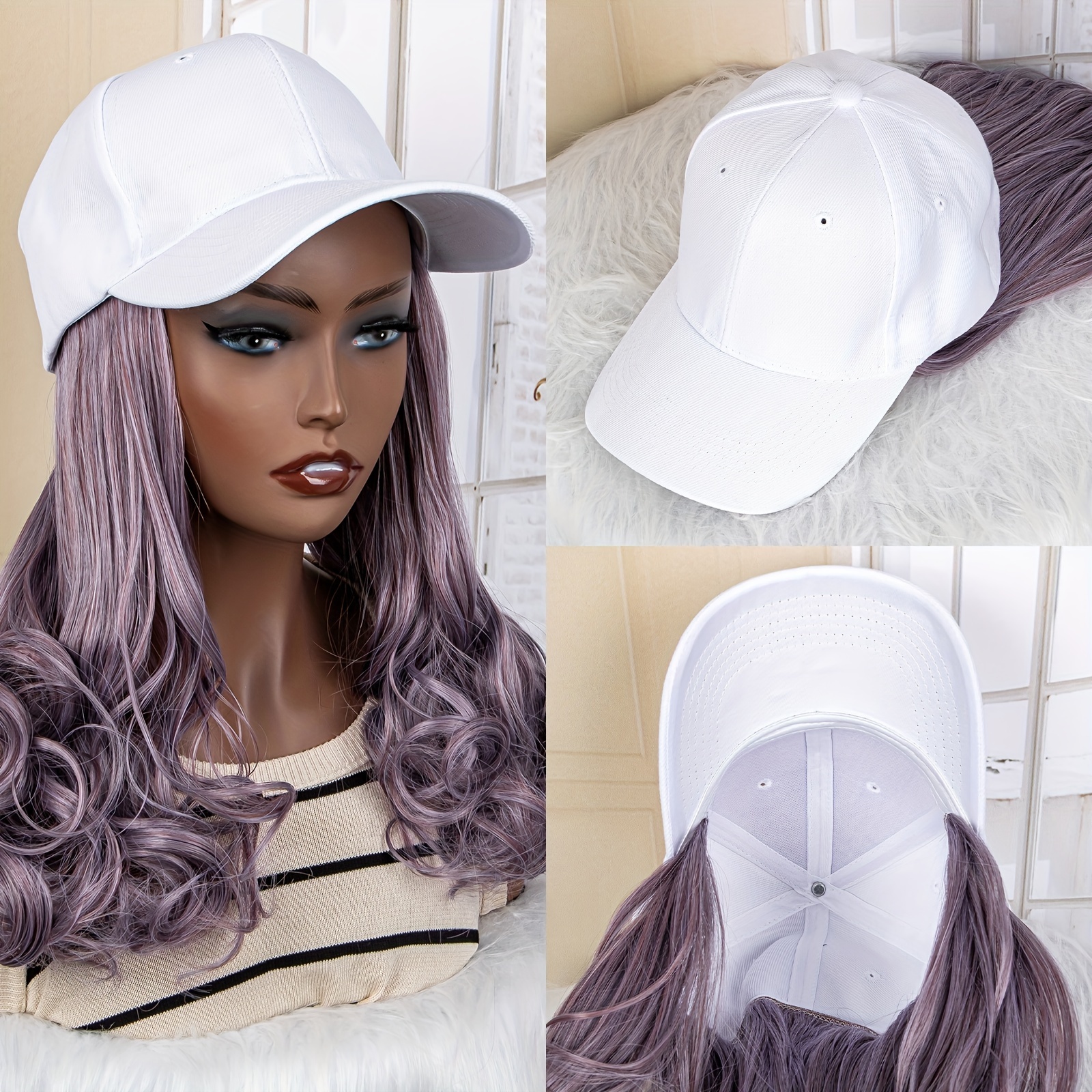 Women Artificial Hair Summer Baseball Cap – bibtic