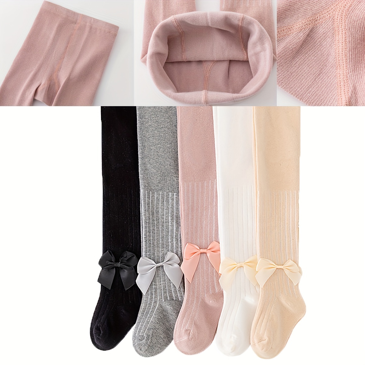 Girls Kids Bowknot Cute Leggings Breathable Comfy Pantyhose - Temu