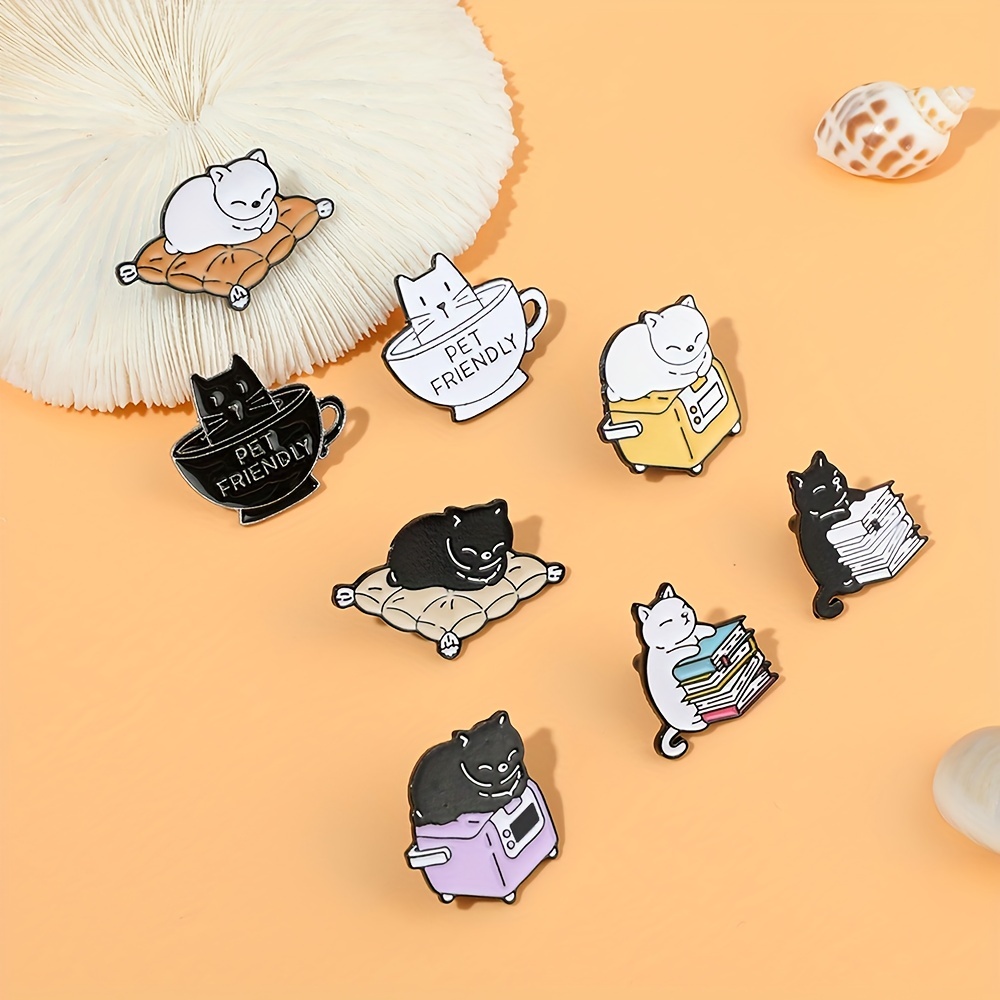 Adorable Enamel Cat Pins For Hats Clothes And Backpacks - Temu