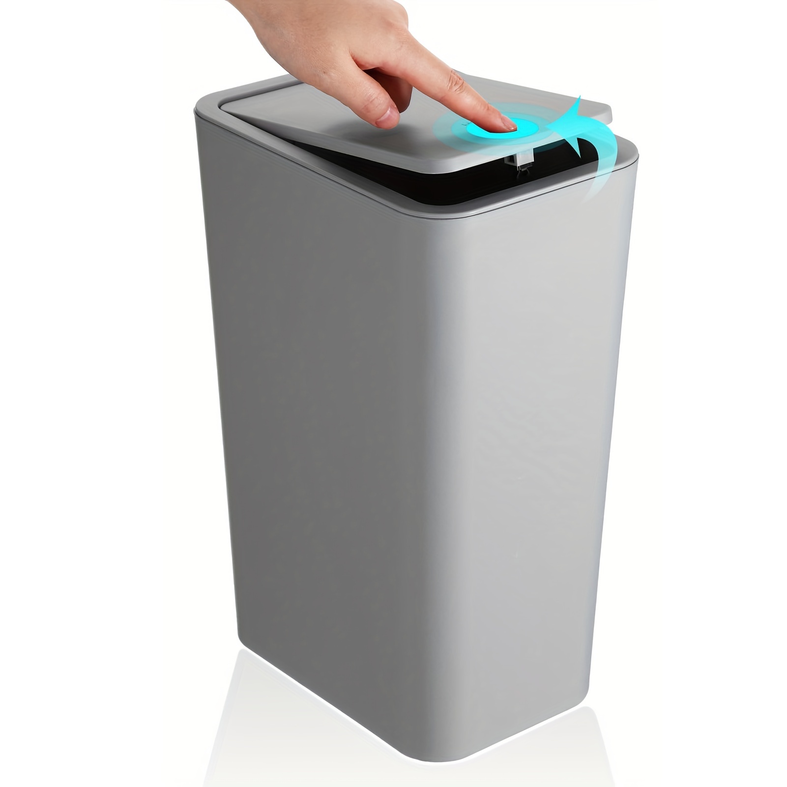  Dicunoy Cubo de basura delgado de plástico, contenedor de  basura blanco de 2.4 galones, papelera pequeña para baño, sala de estar,  hogar, cocina, oficina, reciclaje : Industrial y Científico
