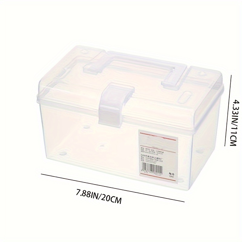 Large Capacity Medicine Storage Box Transparent Portable Vitamin