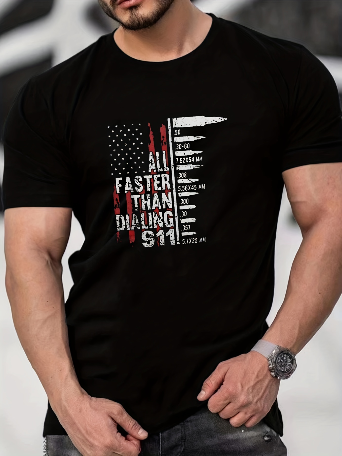 Skygge Ejeren Lil All Faster Than Dialing 911 Round Neck T Shirts Causal Graphic Tees Short  Sleeves Slim Fit Tops Mens Summer Clothing | Quick & Secure Online Checkout  | Temu