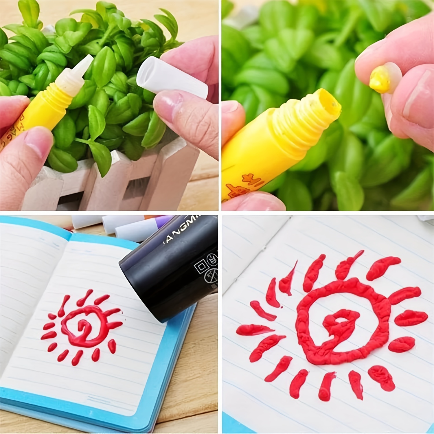 Magic Puffy Pens Popcorn Color Paint Pen Print Bubble Pen Puffy 3D