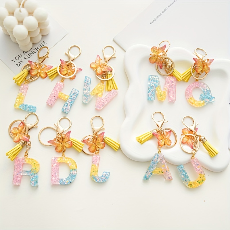 Initial Letter Shape Keychains A m English Letter Keychain - Temu