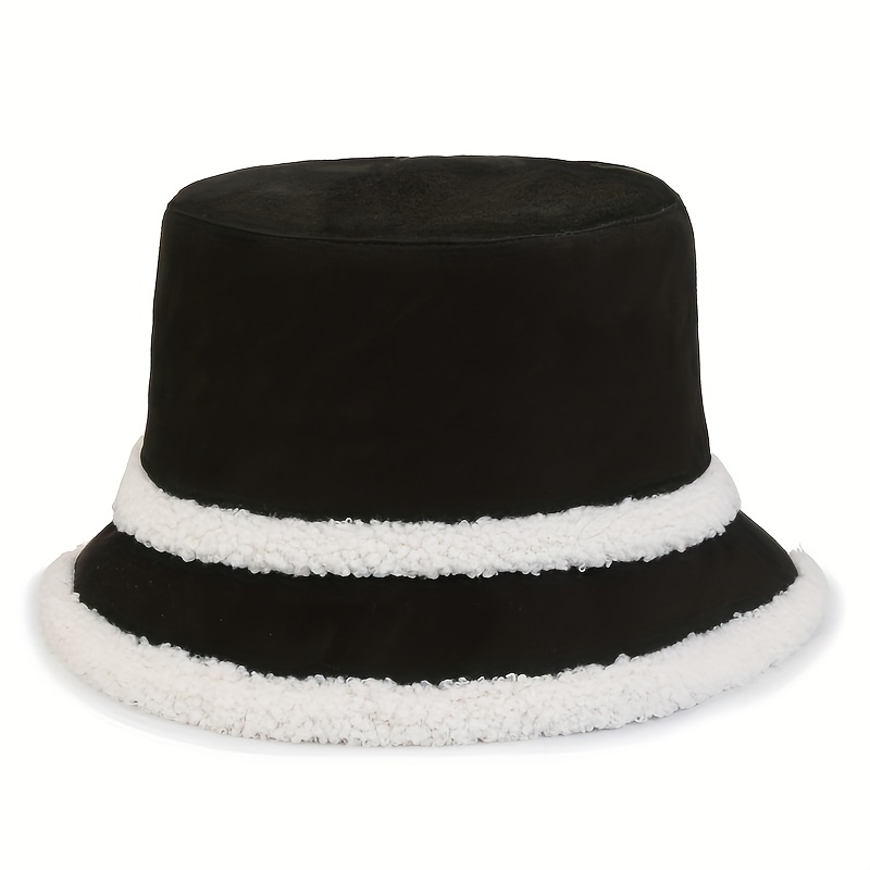 Unisex Polar Fleece Hat Faux Suede Soft Warm Plush Bucket - Temu