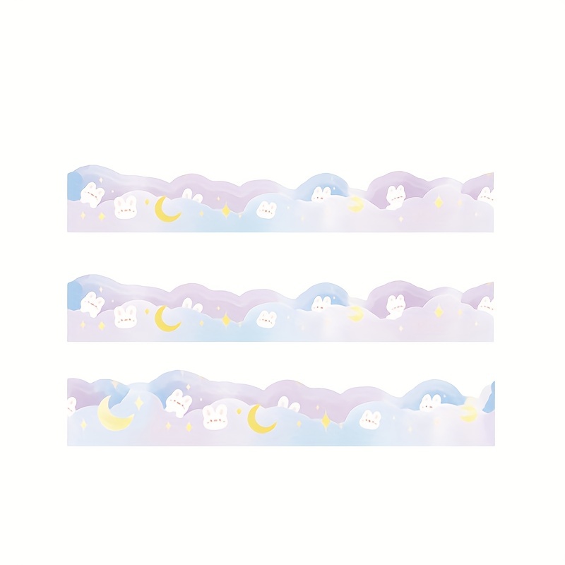 Cute Cloud Wave Landscaping Tape Hand Account Decoration Diy - Temu