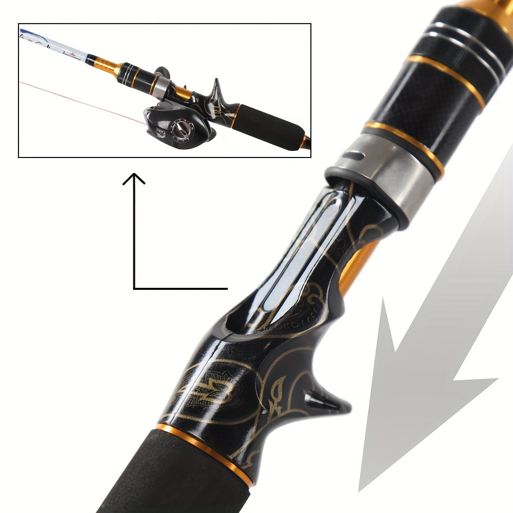2.1M Portable Telescopic Fishing Rod Fiberglass Fishing Pole Travel Sea  Fishing Rod