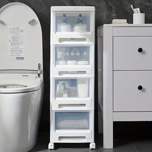 20CM bathroom crevice shelf floor-standing toilet waterproof storage cabinet  plastic toilet side cabinet