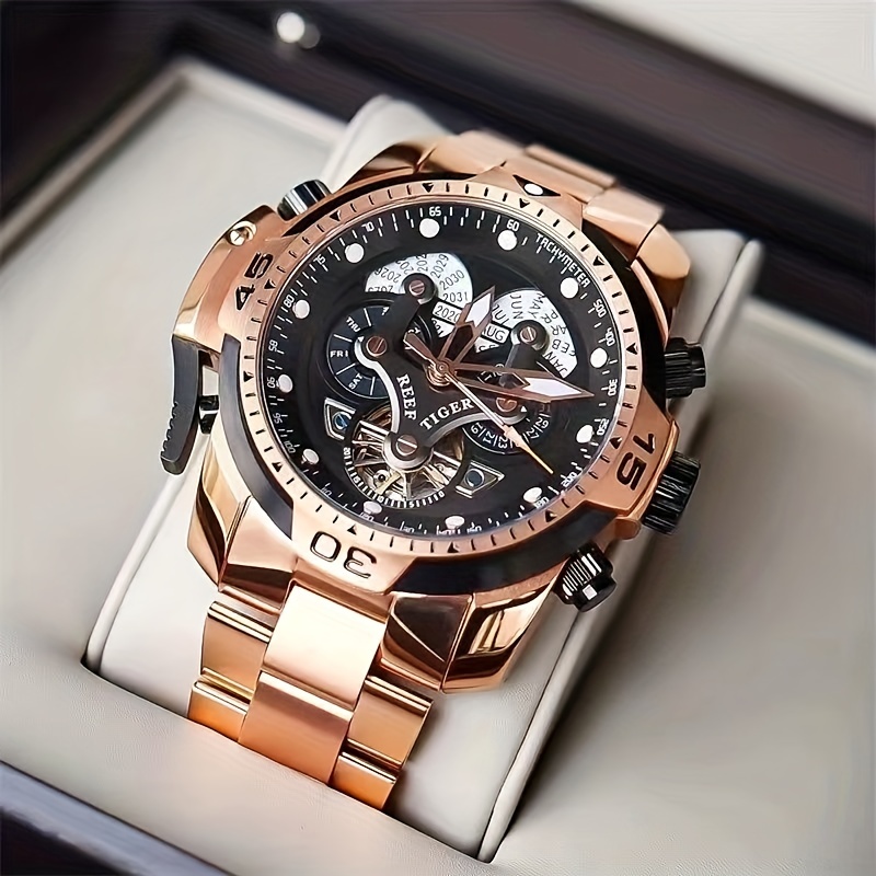 REEF TIGER Montre M canique Pour Homme Montre Automatique Temu