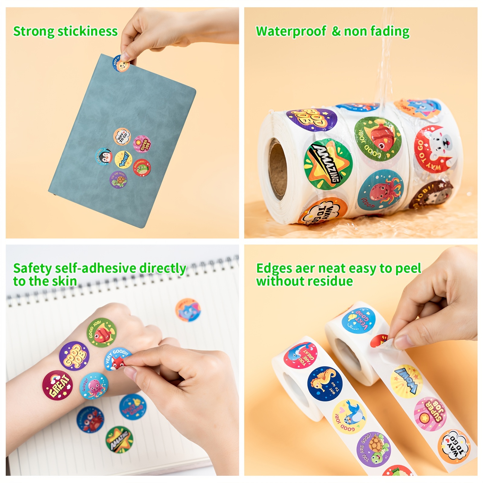 500pcs Teachers Motivational Stickers for Kids Reward Stickers,8