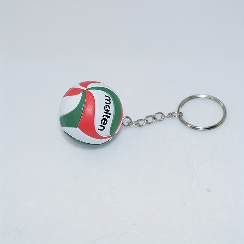 2pcs Mini Volleyball Keychain Ball Keychain Charm PVC Pendant Volleyball Gift